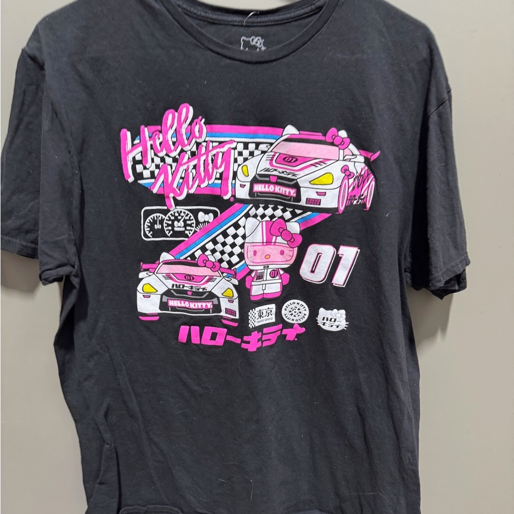 Hello Kitty Kids Graphic T-Shirt - Black and Pink